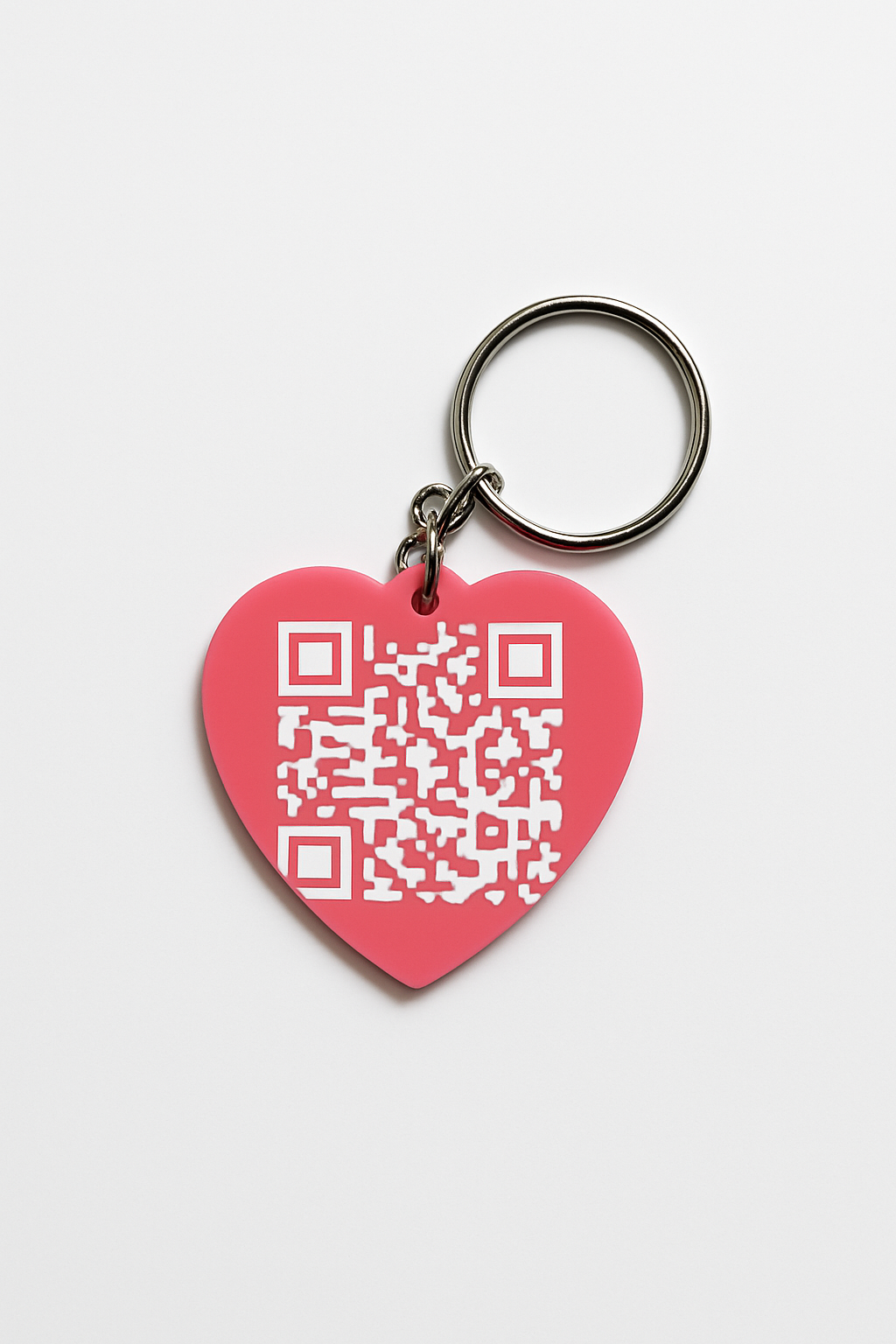 Heart QR Code Keychain