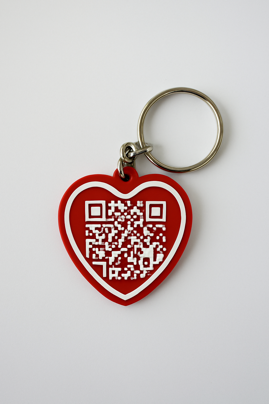 Heart QR Code Keychain