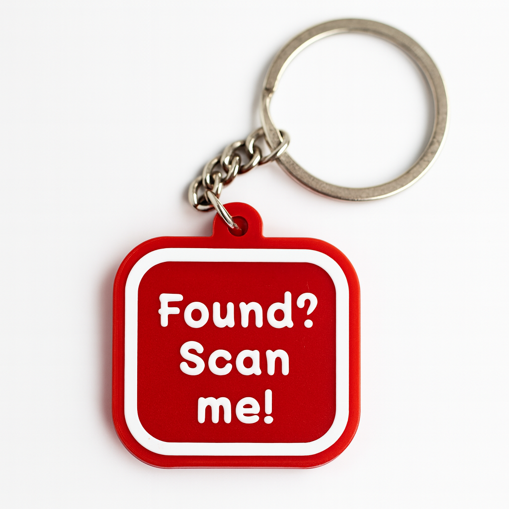 Square QR Code Keychain